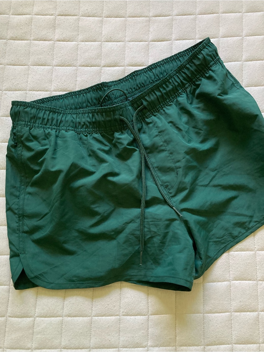 H&M Men's Drawstring Swim Shorts in Forest Green
